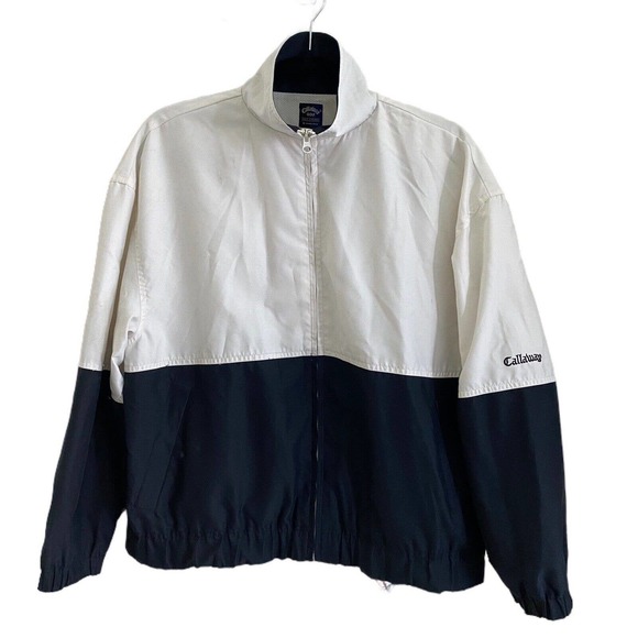 Callaway Other - Callaway Golf Mens Small Jacket Full Zip Front Nordstrom Ivory Black